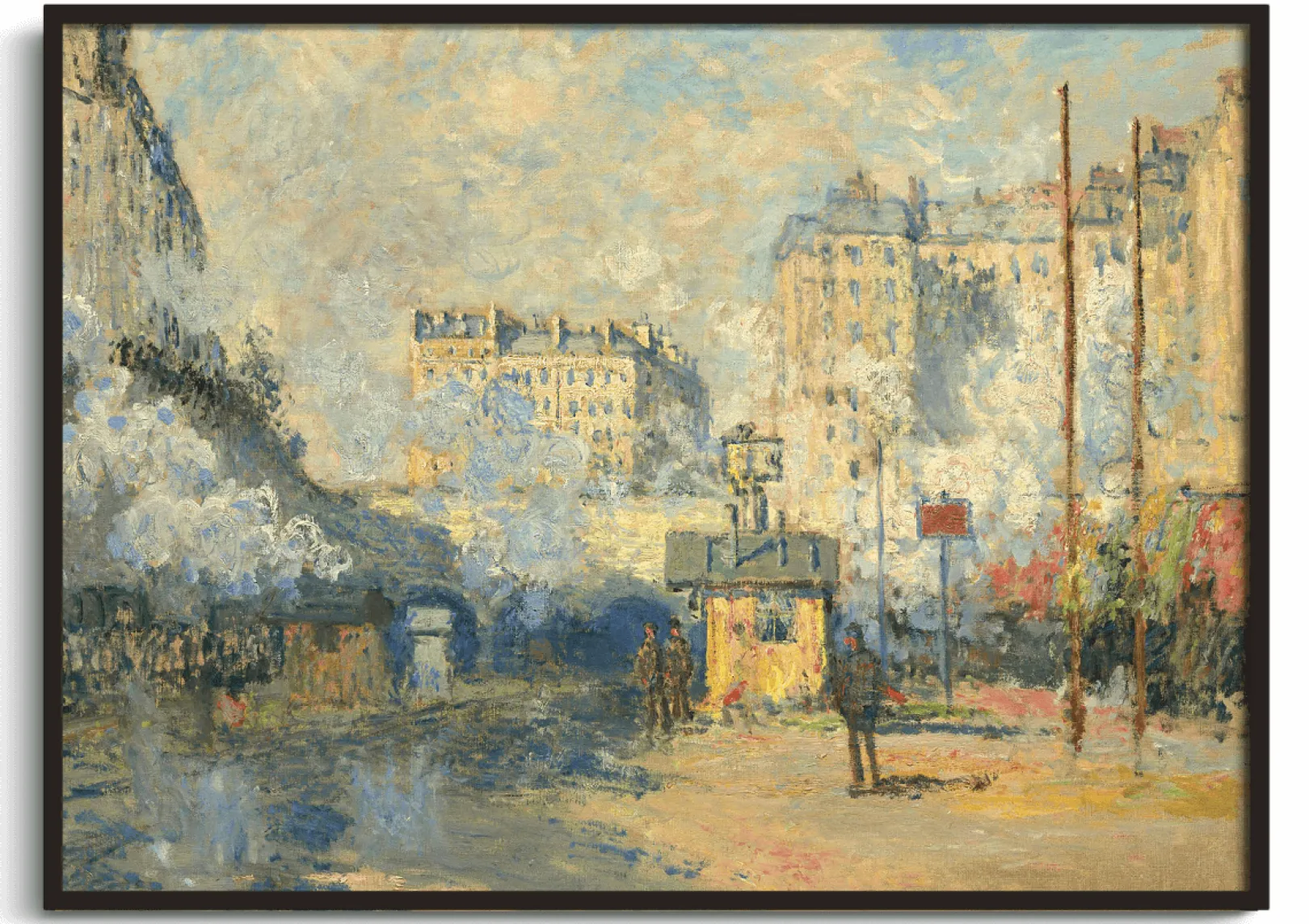 Galerie Mont Monet<Außenansicht des Bahnhofs Saint-Lazare, Sonneneffekt - Claude Monet