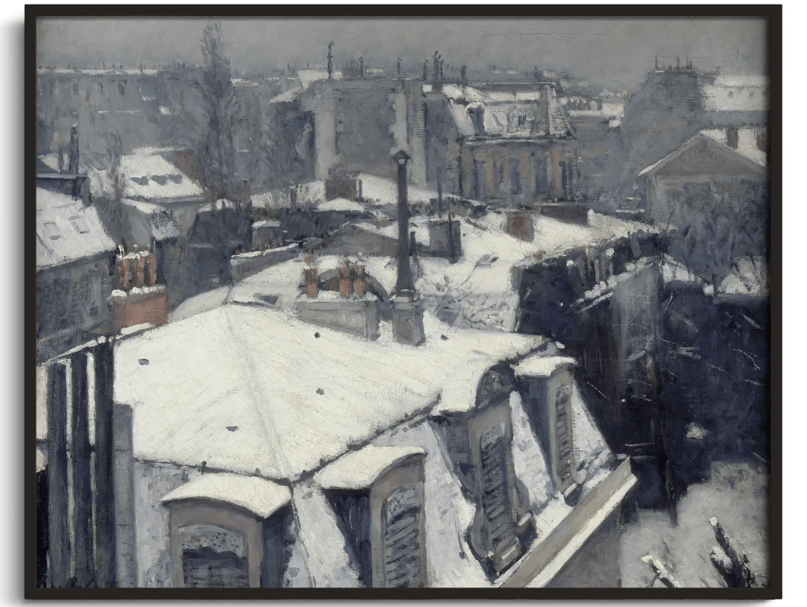 Galerie Mont Caillebotte<Blick auf Dächer (Schnee-Effekt) - Gustave Caillebotte