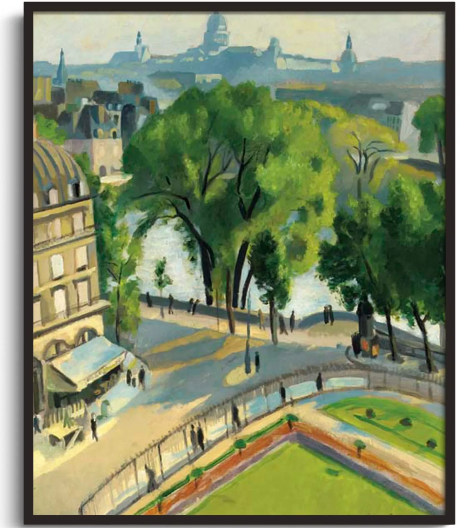 Galerie Mont Delaunay<Blick auf den Quai du Louvre - Robert Delaunay