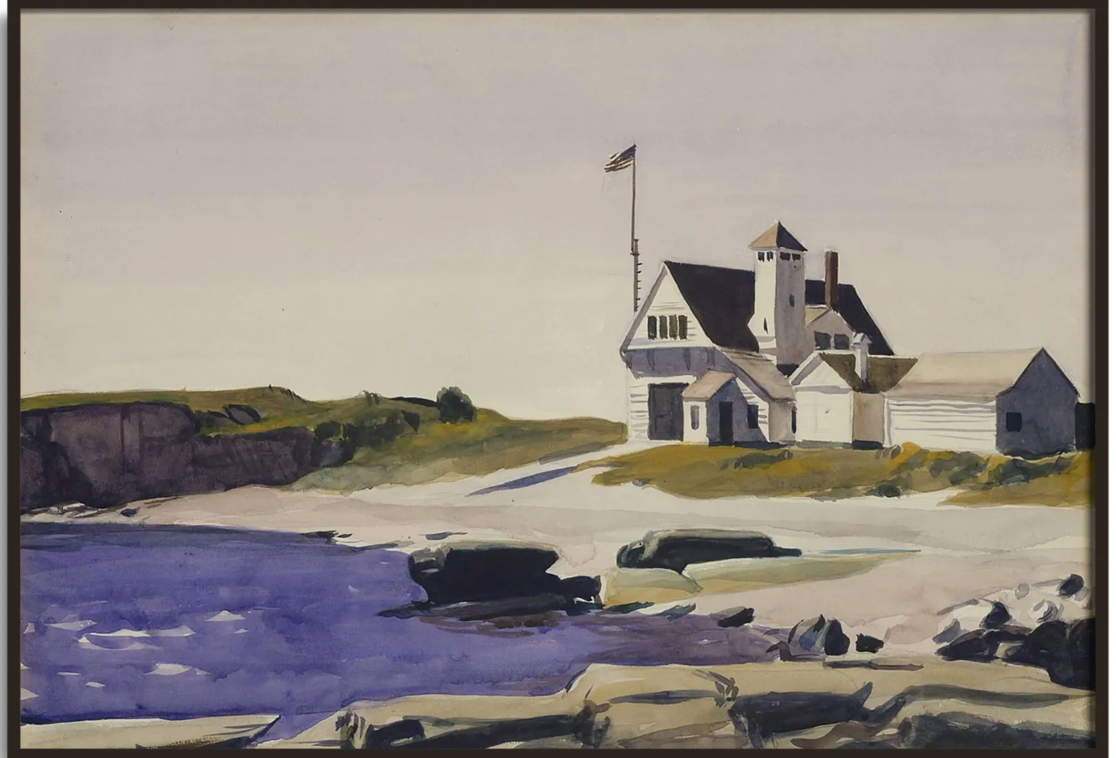 Galerie Mont Hopper<Coast Guard Station, Two Lights, Maine - Edward Hopper