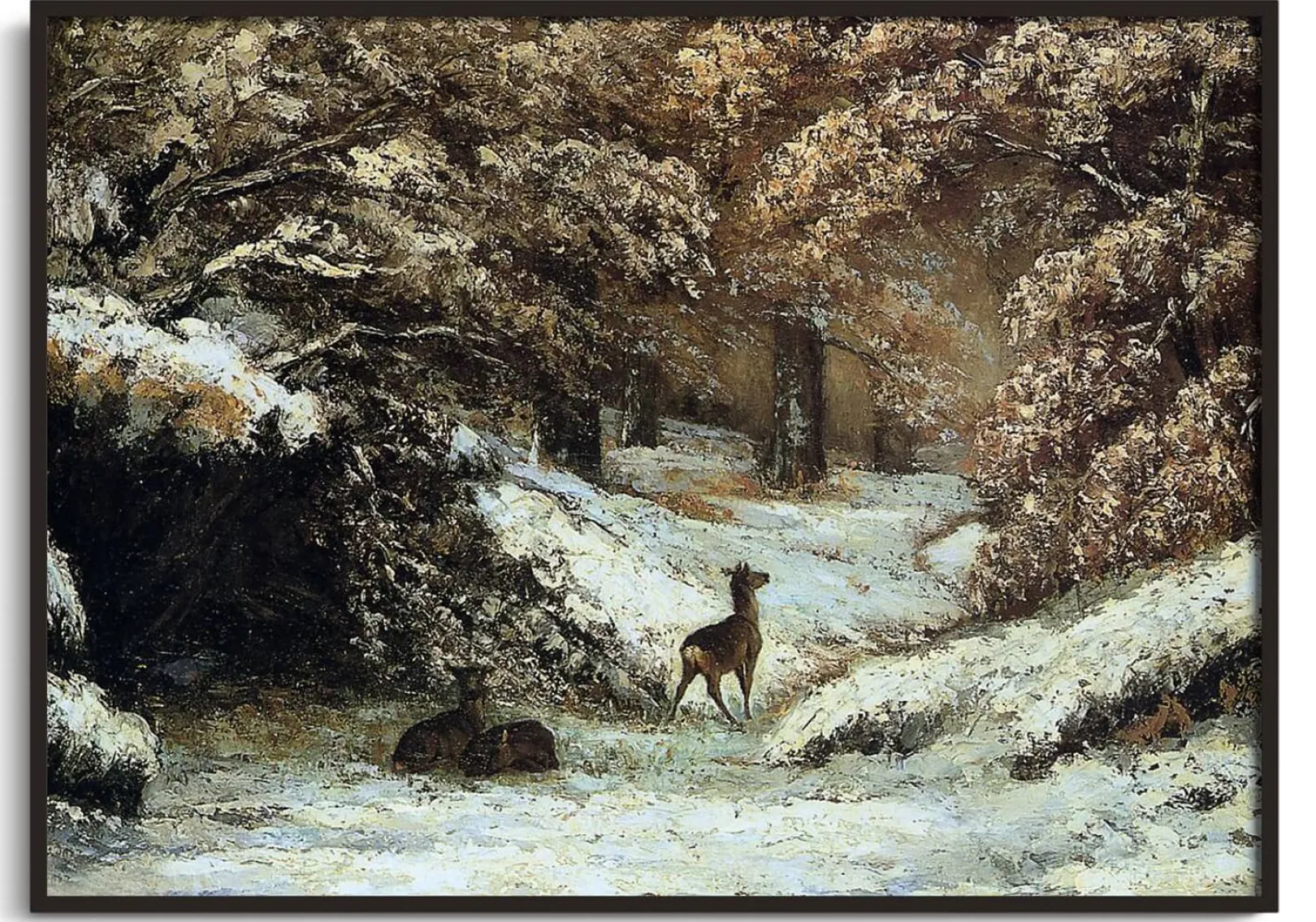 Galerie Mont Courbet<Die Übergabe der Rehe im Winter - Gustave Courbet