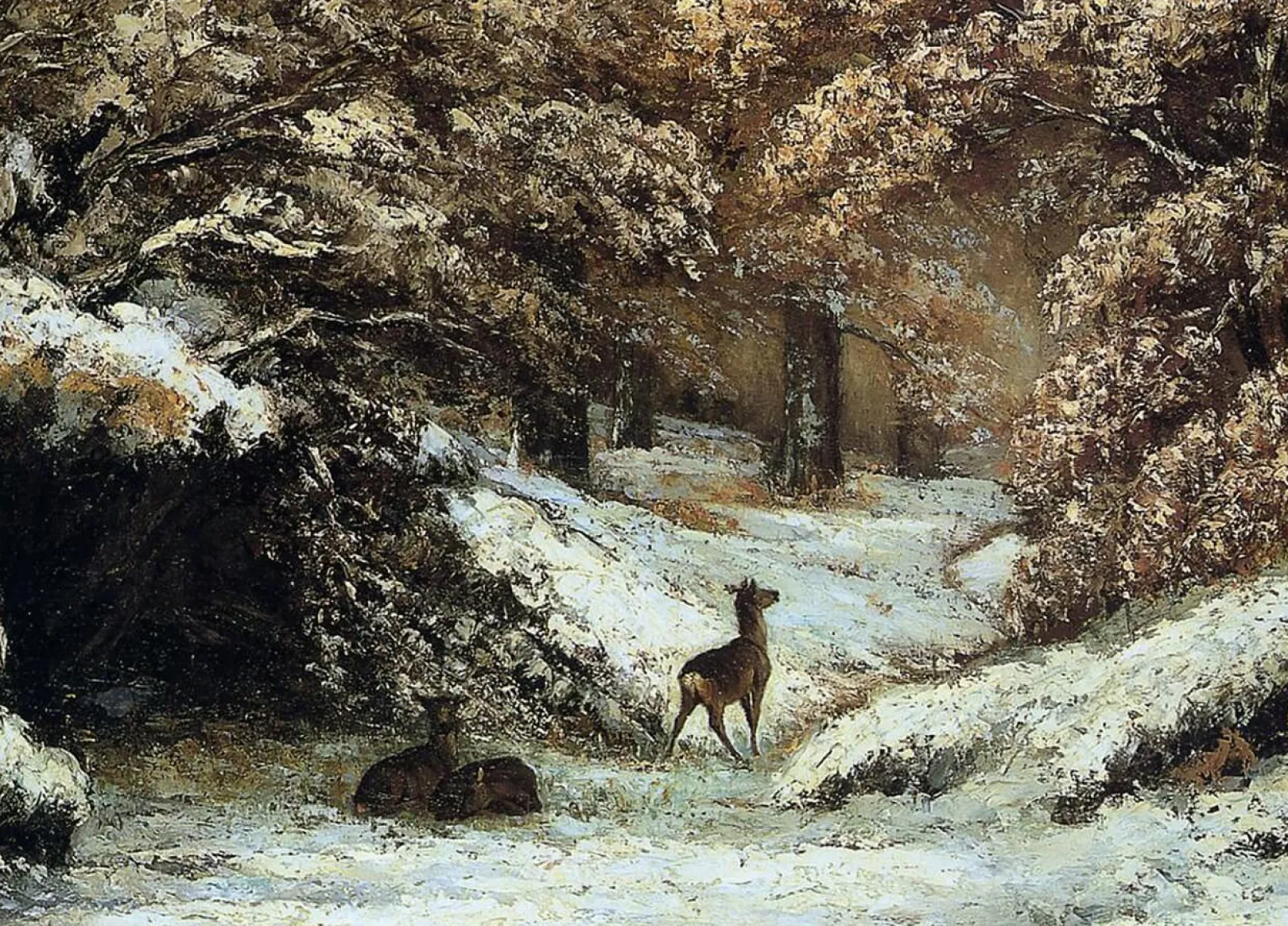 Galerie Mont Courbet<Die Übergabe der Rehe im Winter - Gustave Courbet