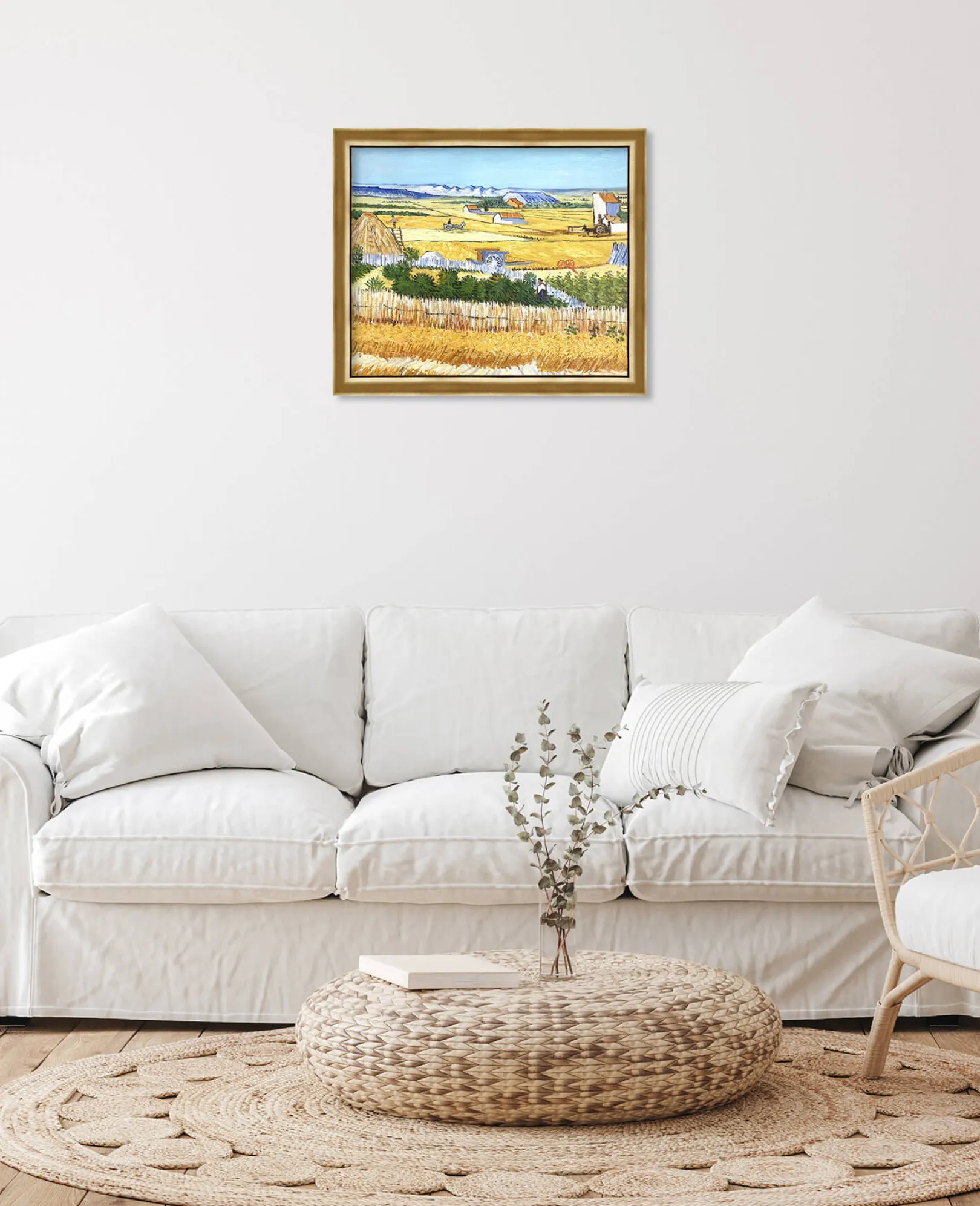 Galerie Mont Van Gogh<Die Ernte in La Crau, mit Montmajour im Hintergrund - Vincent Van Gogh