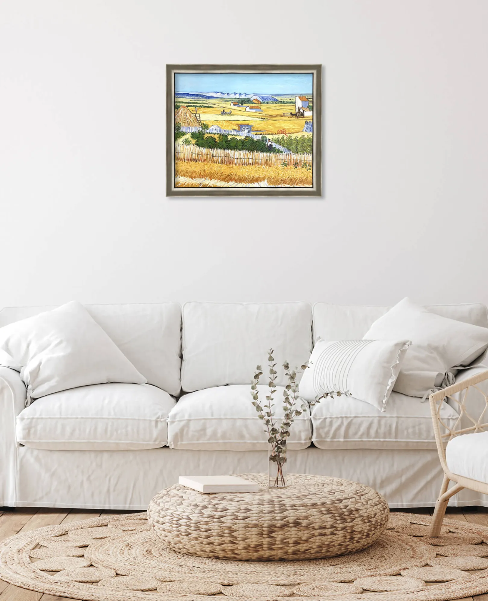 Galerie Mont Van Gogh<Die Ernte in La Crau, mit Montmajour im Hintergrund - Vincent Van Gogh