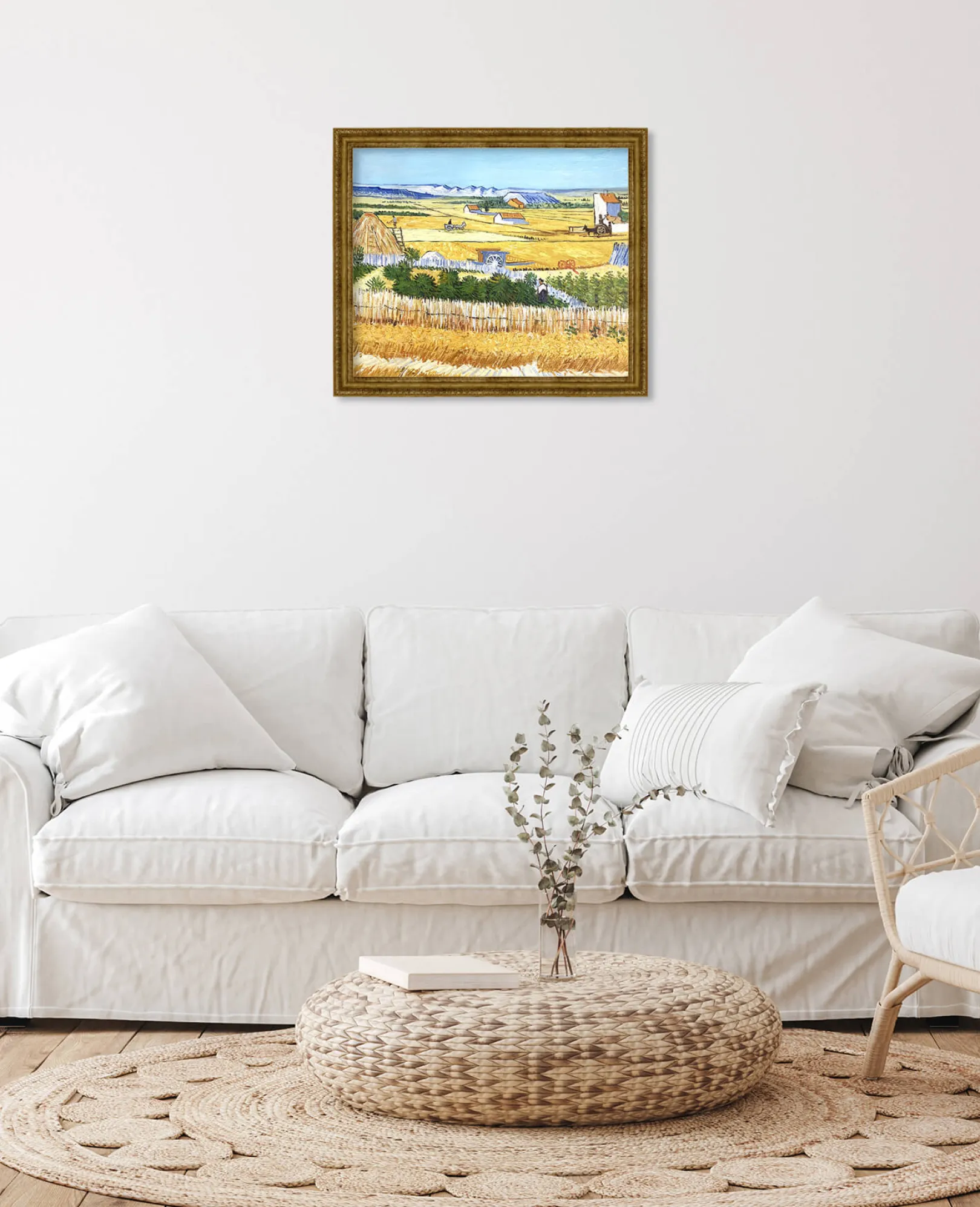 Galerie Mont Van Gogh<Die Ernte in La Crau, mit Montmajour im Hintergrund - Vincent Van Gogh