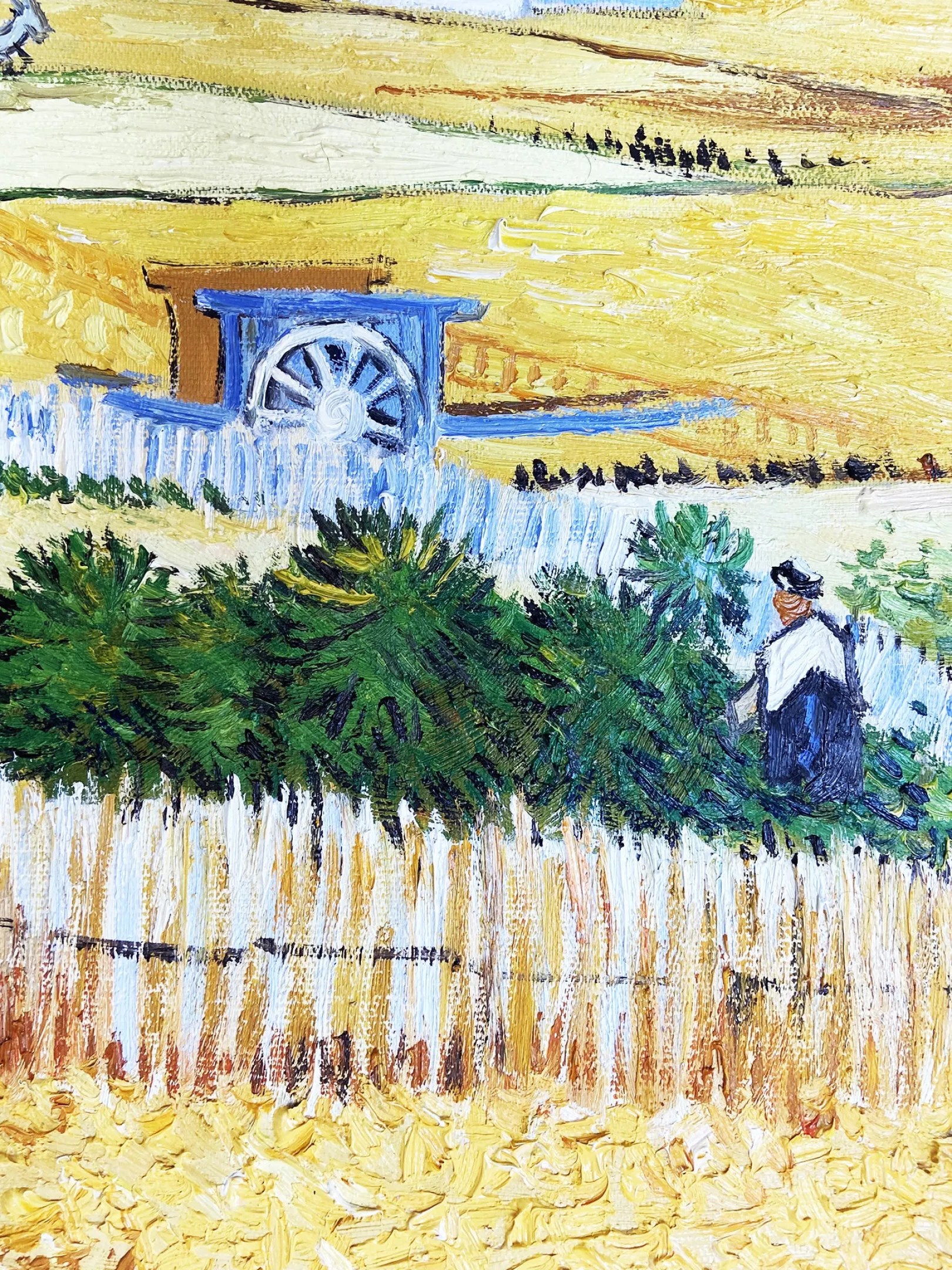 Galerie Mont Van Gogh<Die Ernte in La Crau, mit Montmajour im Hintergrund - Vincent Van Gogh