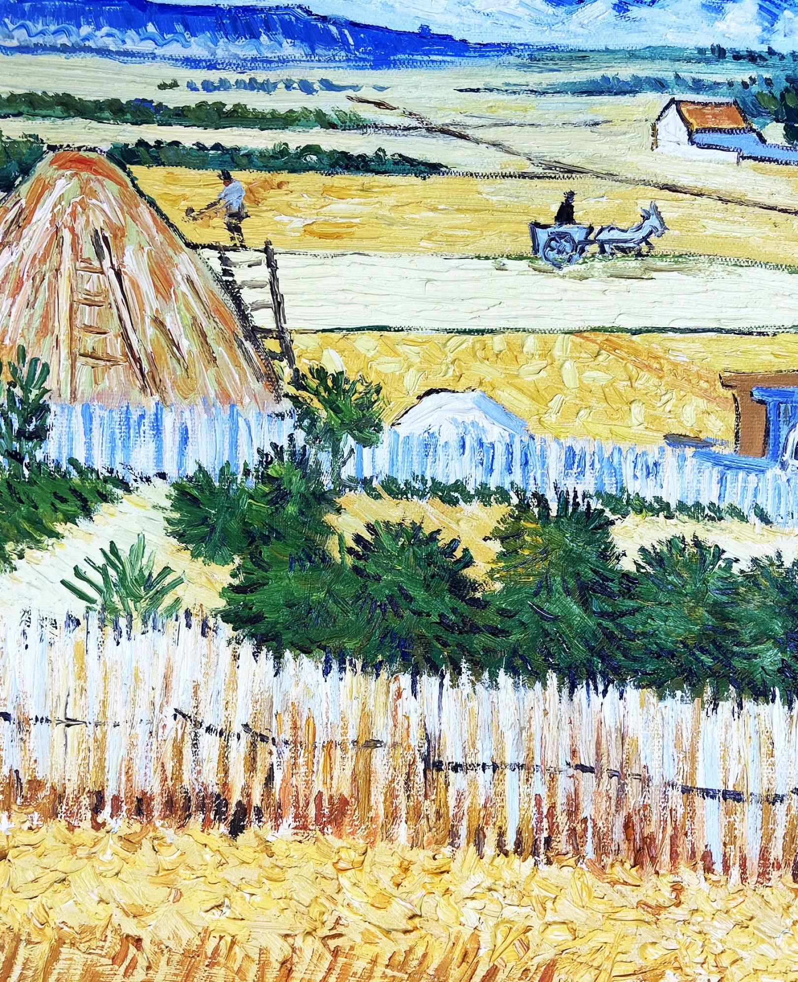 Galerie Mont Van Gogh<Die Ernte in La Crau, mit Montmajour im Hintergrund - Vincent Van Gogh
