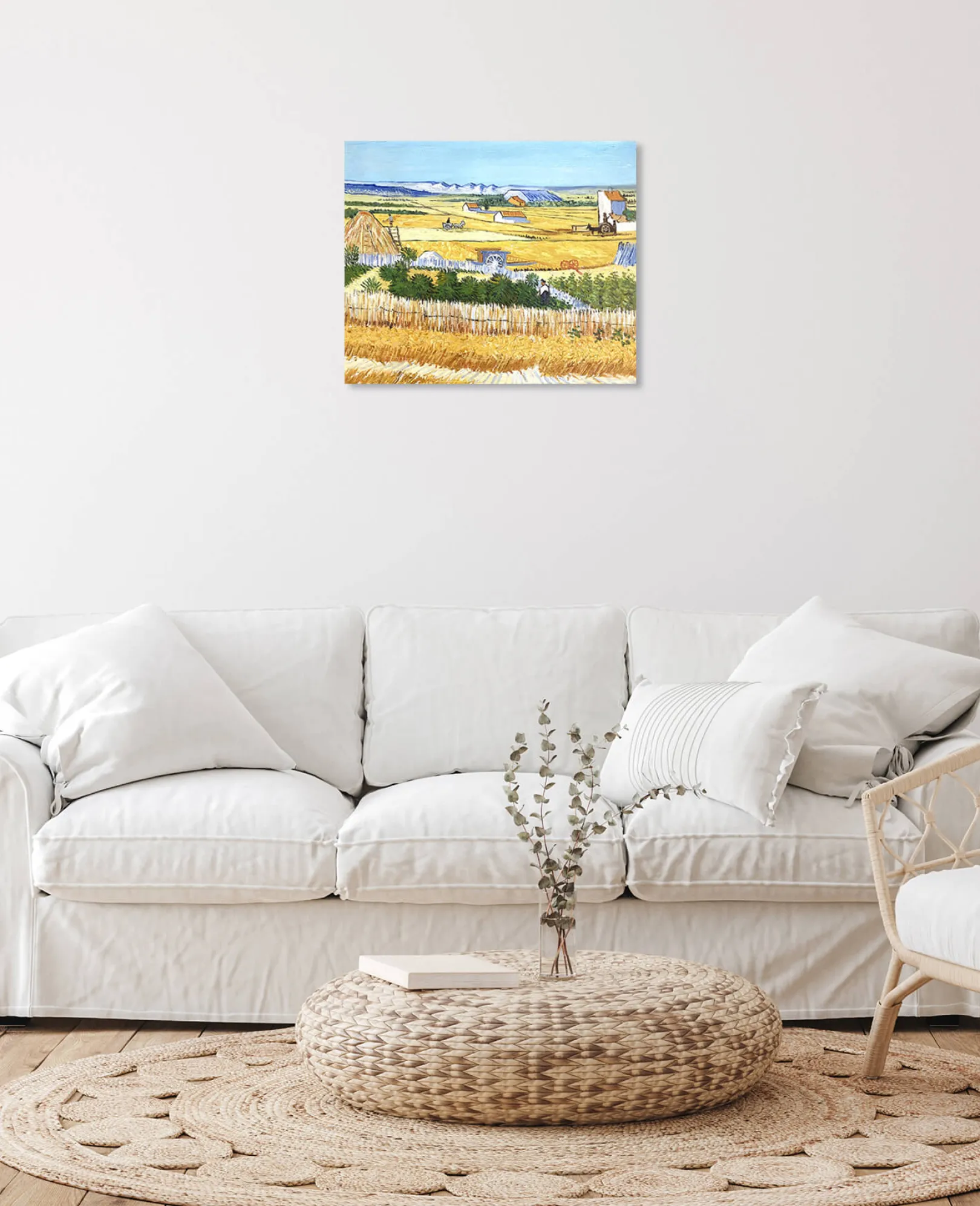 Galerie Mont Van Gogh<Die Ernte in La Crau, mit Montmajour im Hintergrund - Vincent Van Gogh