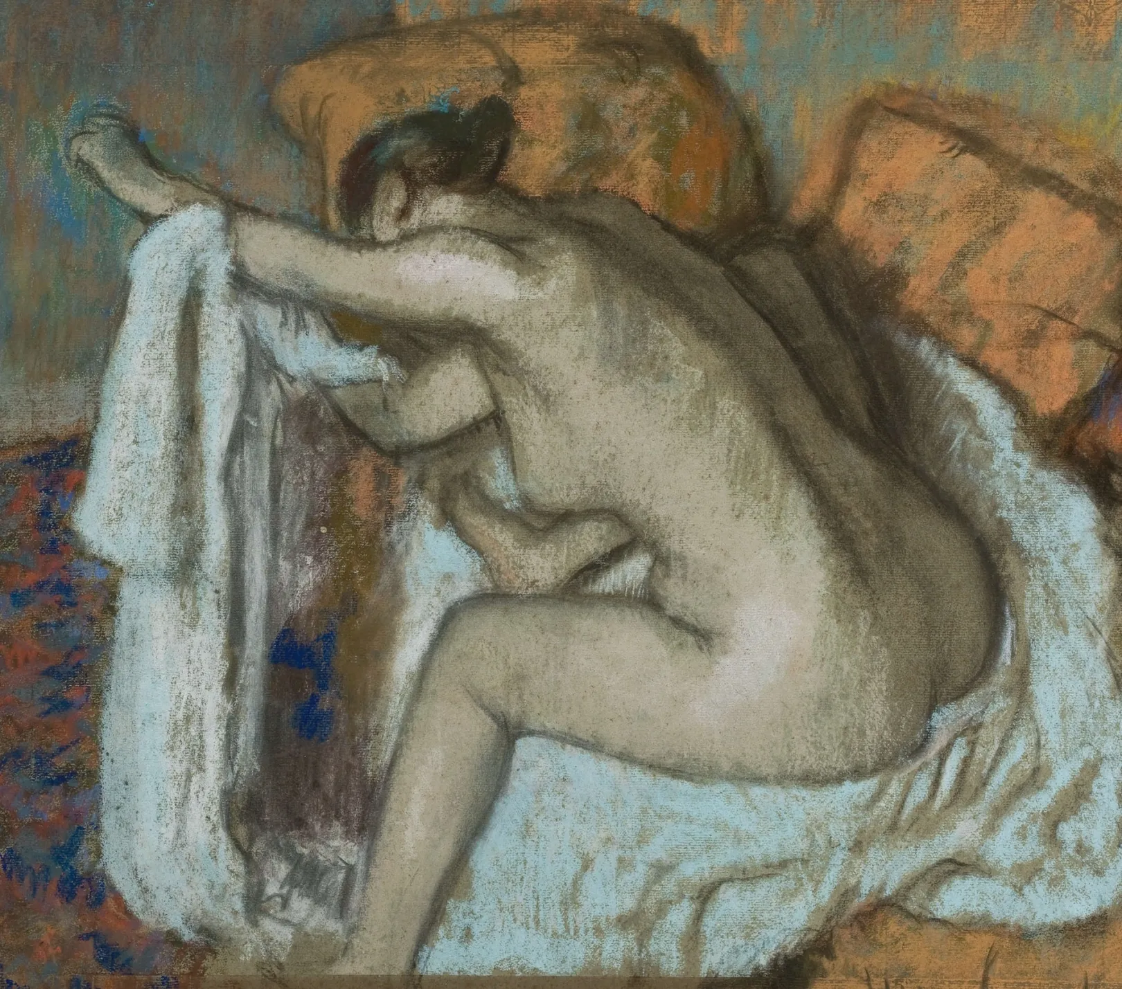 Galerie Mont Degas<Frau, die ihren linken Arm trocknet - Edgar Degas