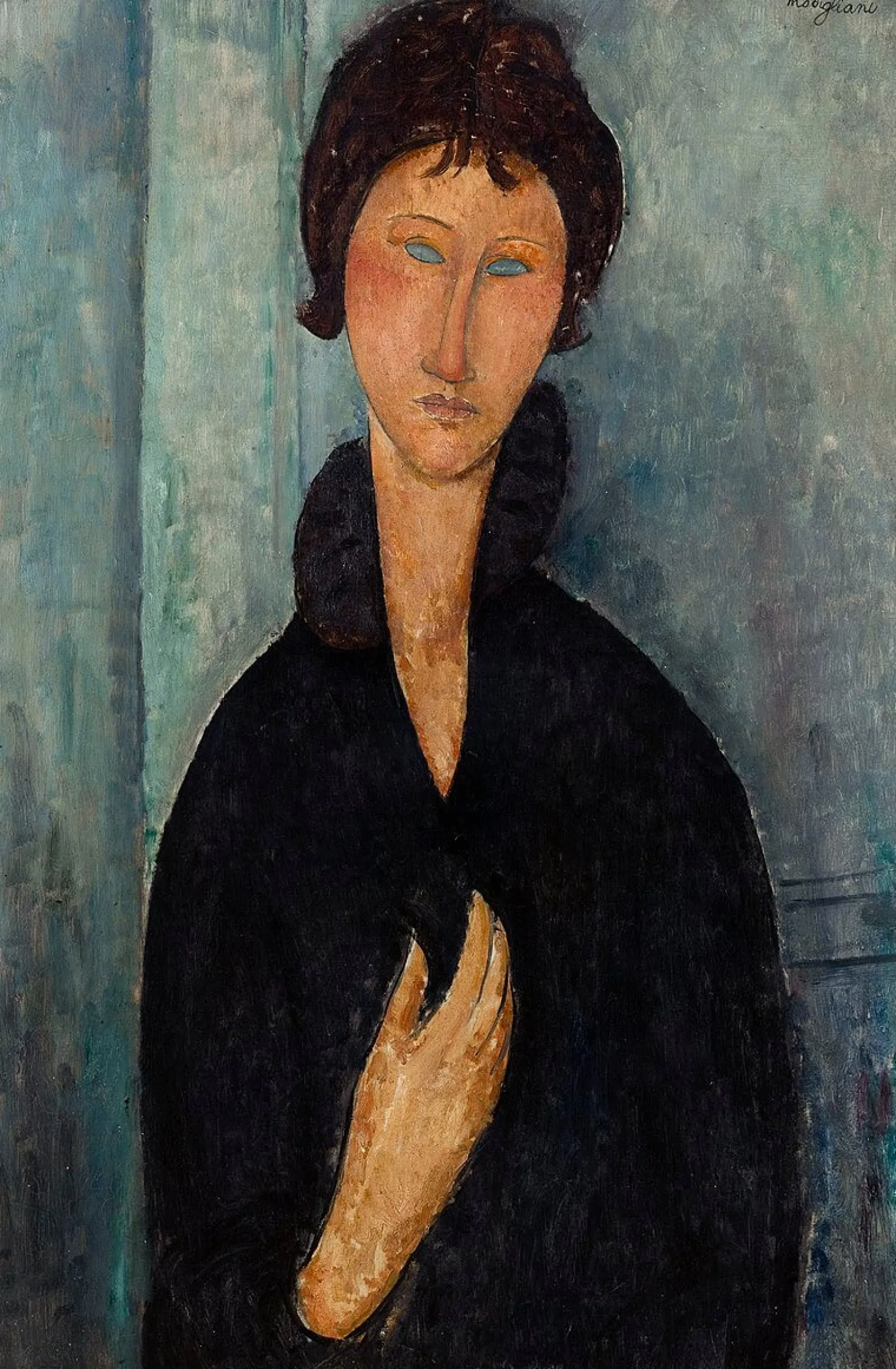 Galerie Mont Modigliani<Frau mit blauen Augen - Amedeo Modigliani