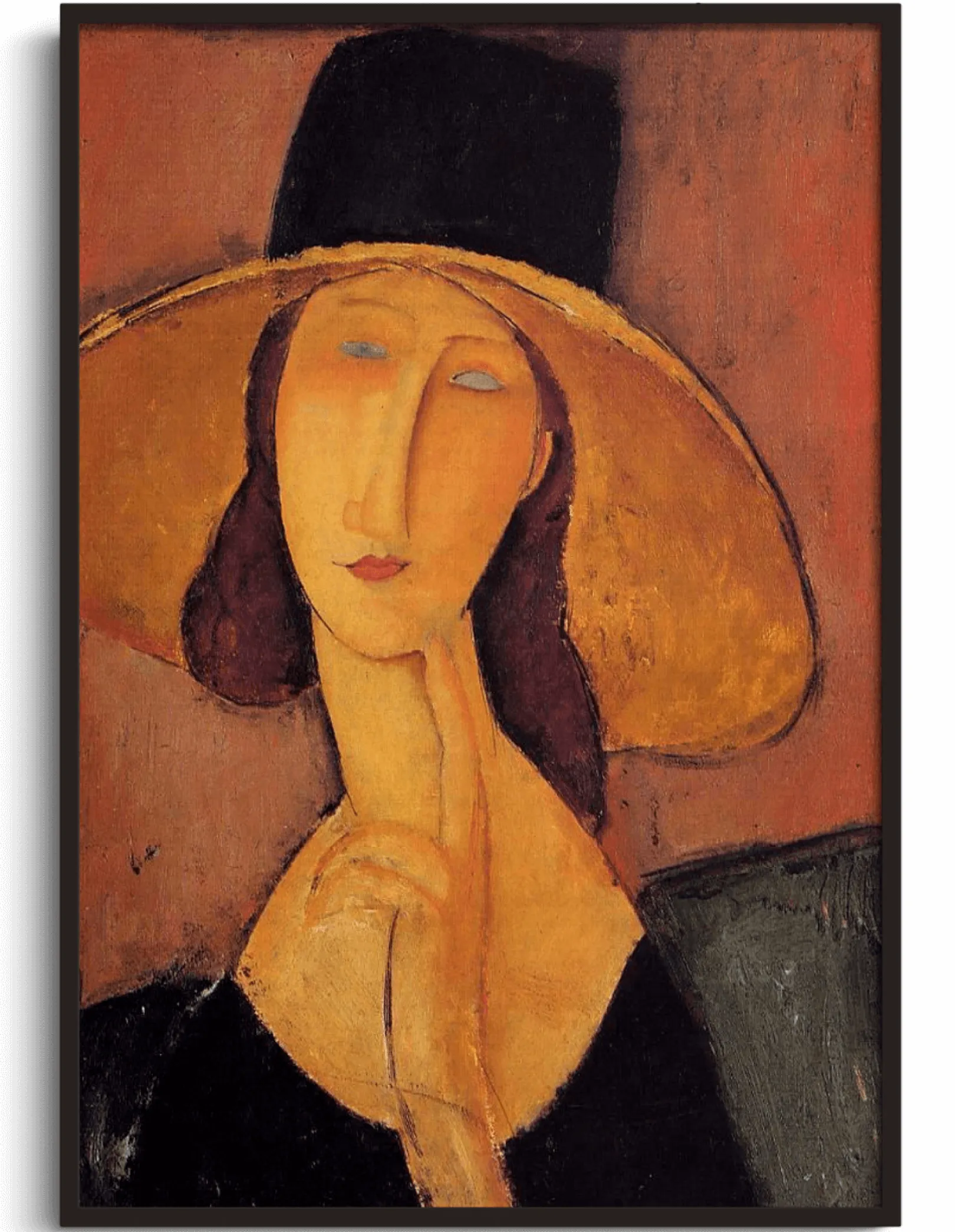 Galerie Mont Modigliani<Jeanne Hébuterne mit großem Hut - Amedeo Modigliani