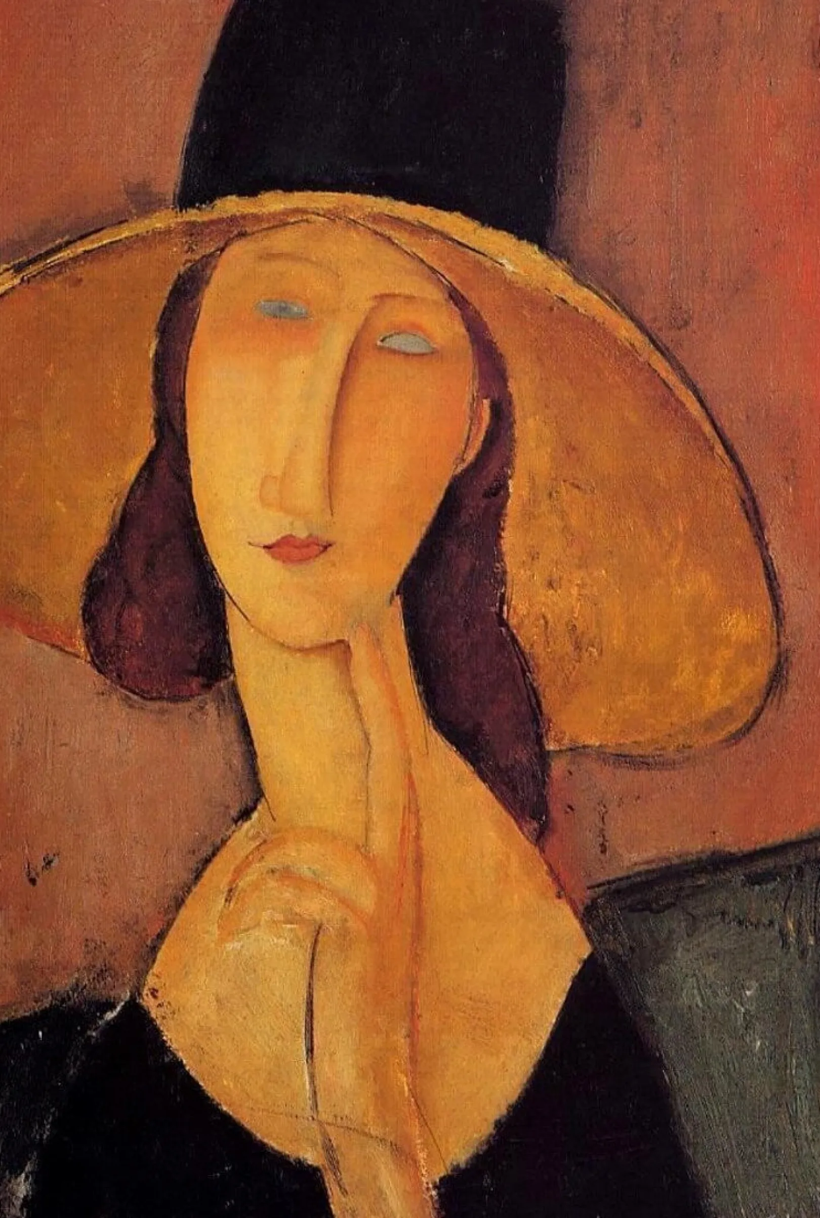 Galerie Mont Modigliani<Jeanne Hébuterne mit großem Hut - Amedeo Modigliani