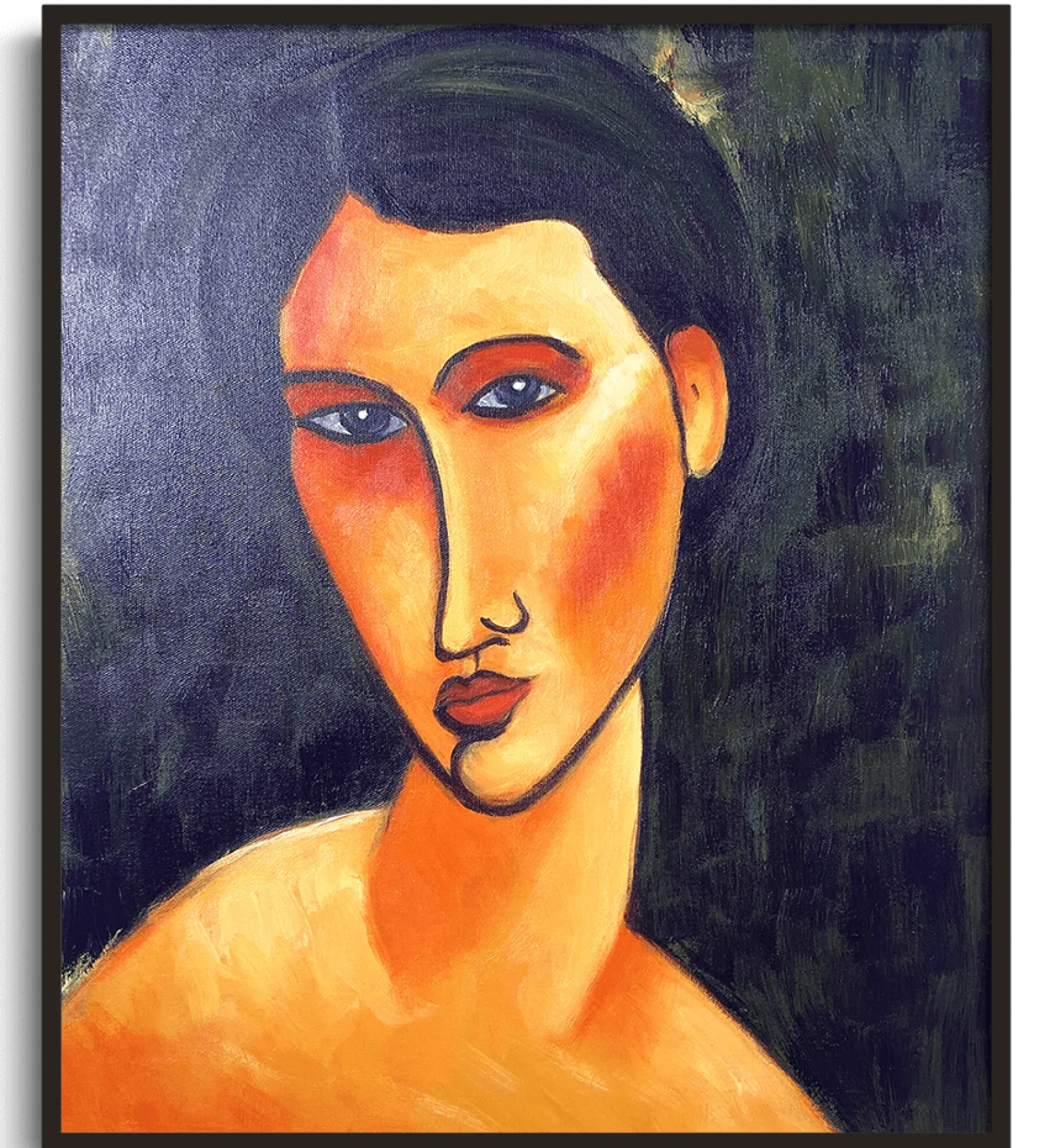 Galerie Mont Modigliani<Junge Frau mit blauen Augen - Amedeo Modigliani