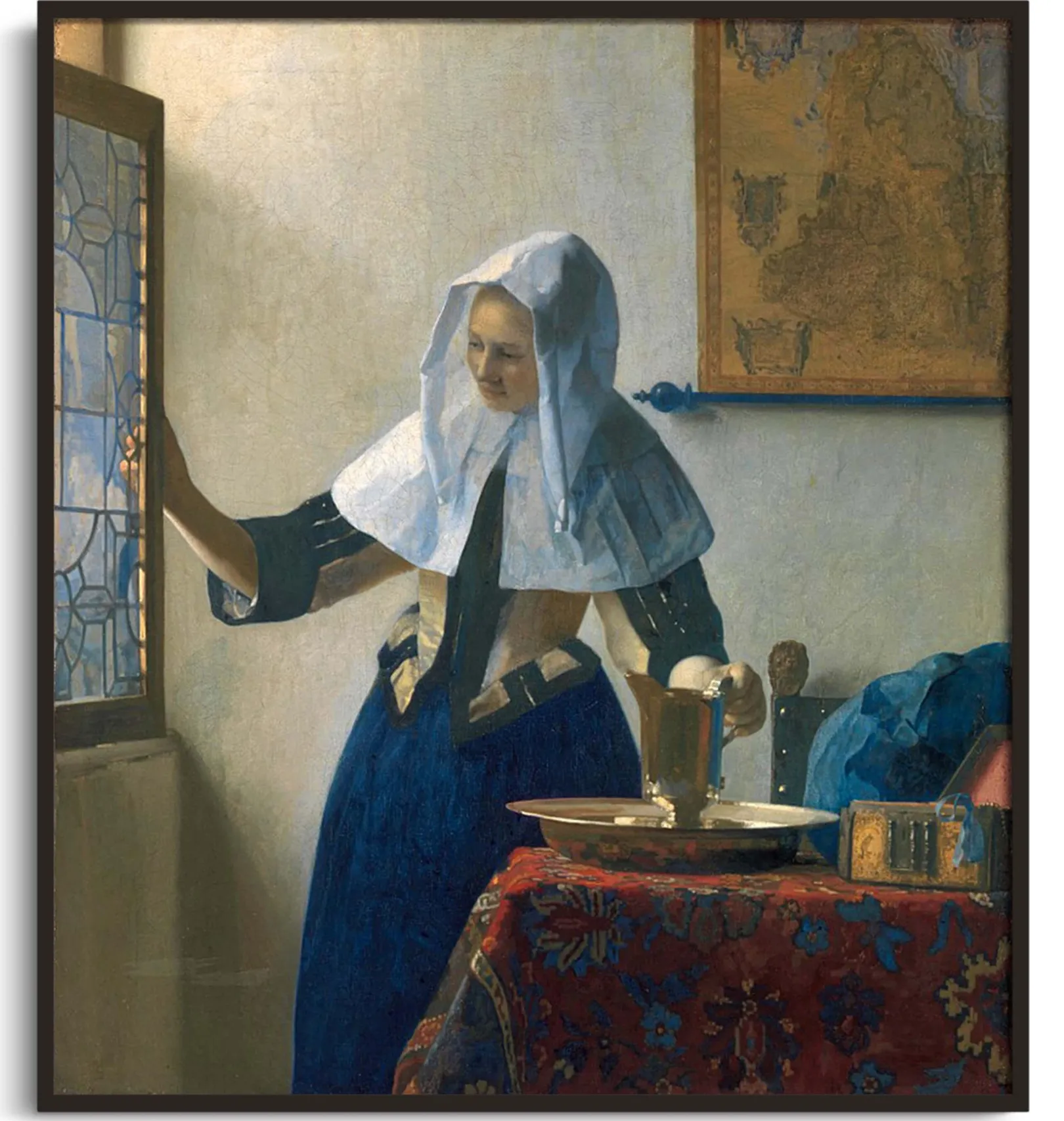 Galerie Mont Vermeer<Junge Frau mit Wasserkanne am Fenster - Johannes Vermeer