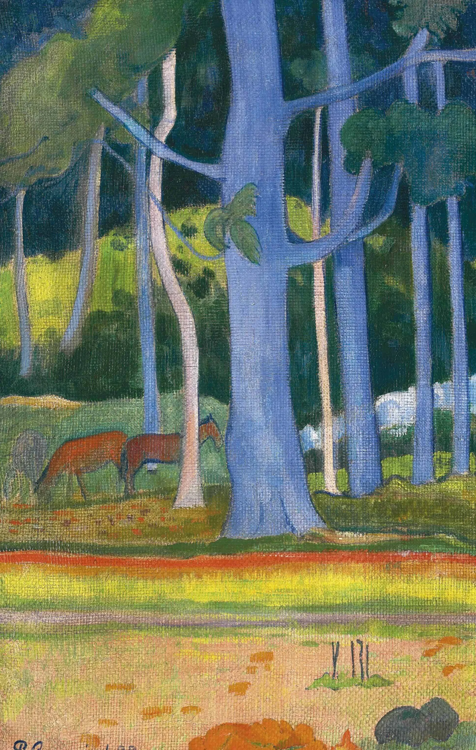 Galerie Mont Gauguin<Landschaft mit blauen Baumstämmen - Paul Gauguin