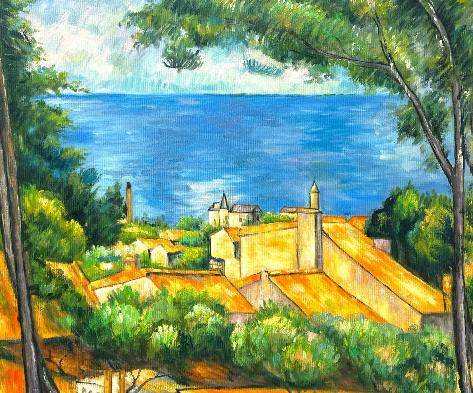 Galerie Mont Cézanne<L'Estaque mit den roten Dächern - Paul Cézanne