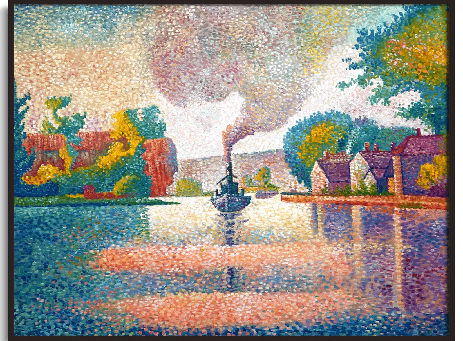 Galerie Mont Signac<L'Hirondelle Dampfschiff auf der Seine - Paul Signac