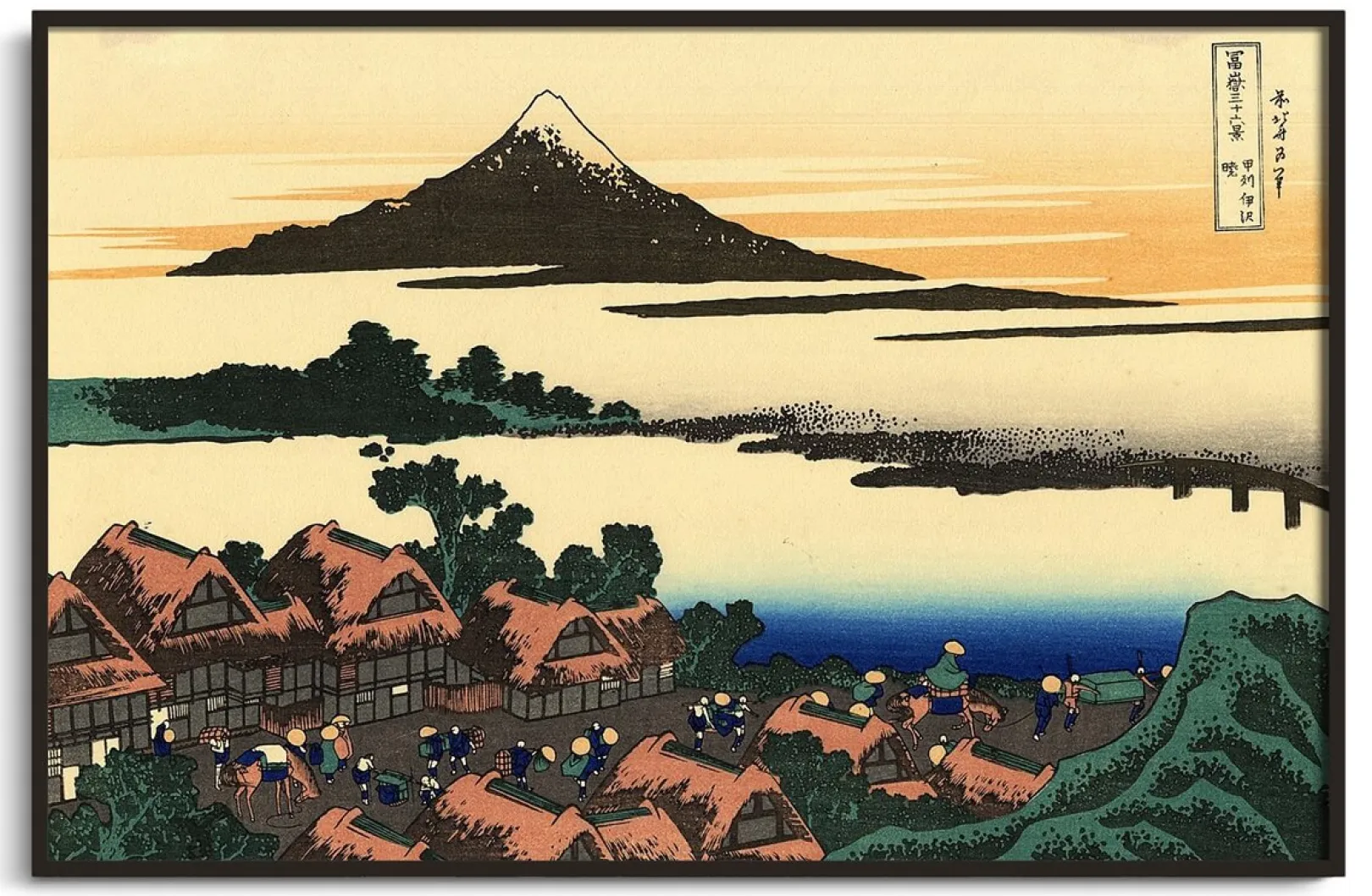 Galerie Mont Hokusai<Morgengrauen in Isawa in der Provinz Kai - Hokusai