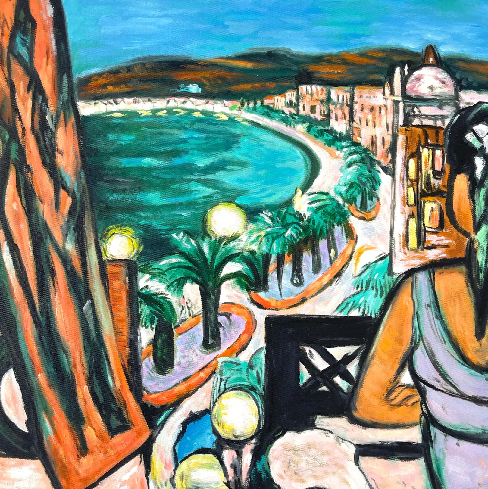 Galerie Mont Beckmann<Nice vom Hotel bei Nacht - Max Beckmann