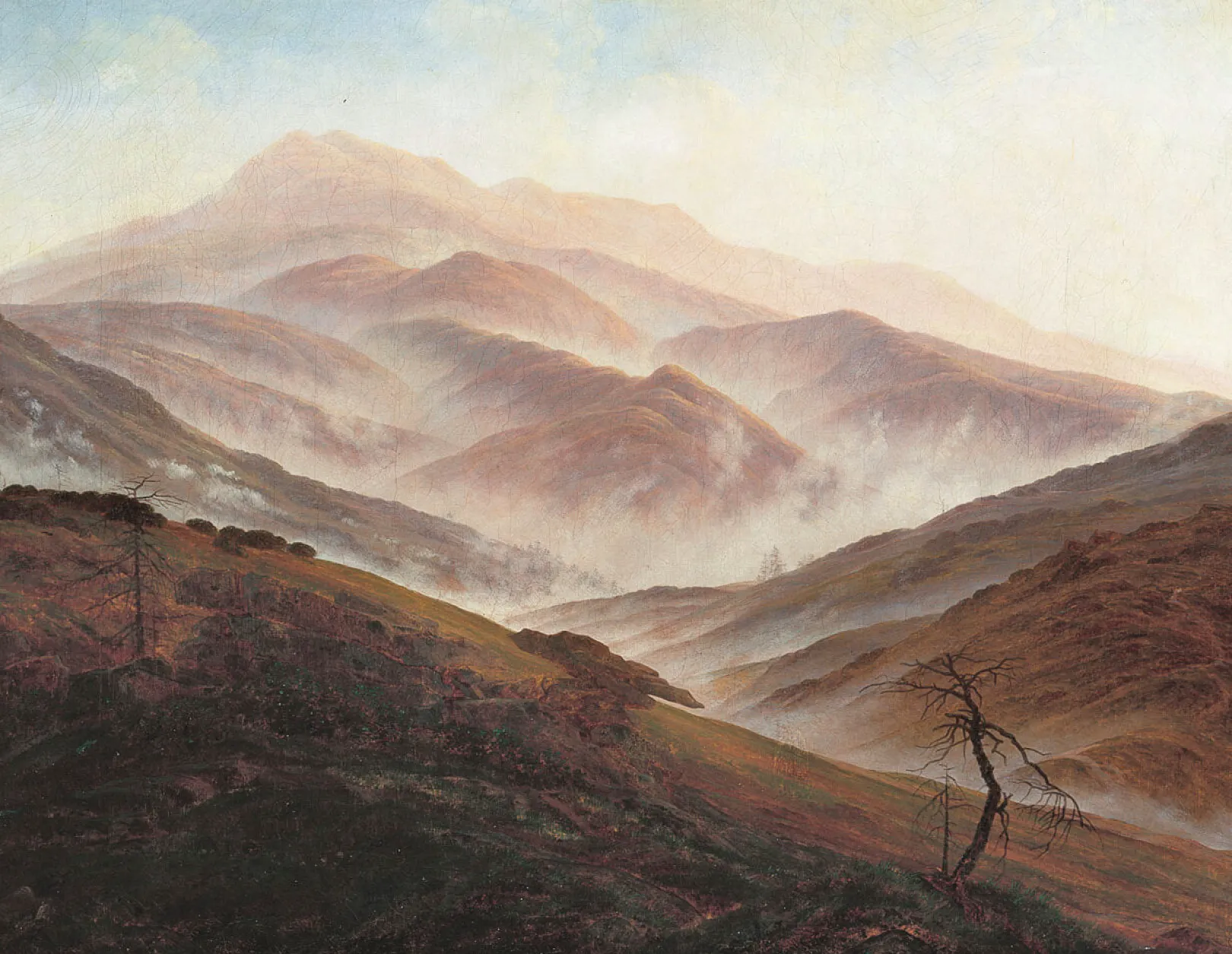 Galerie Mont Friedrich<Riesengebirgslandschaft mit aufsteigendem Nebel - Caspar David Friedrich