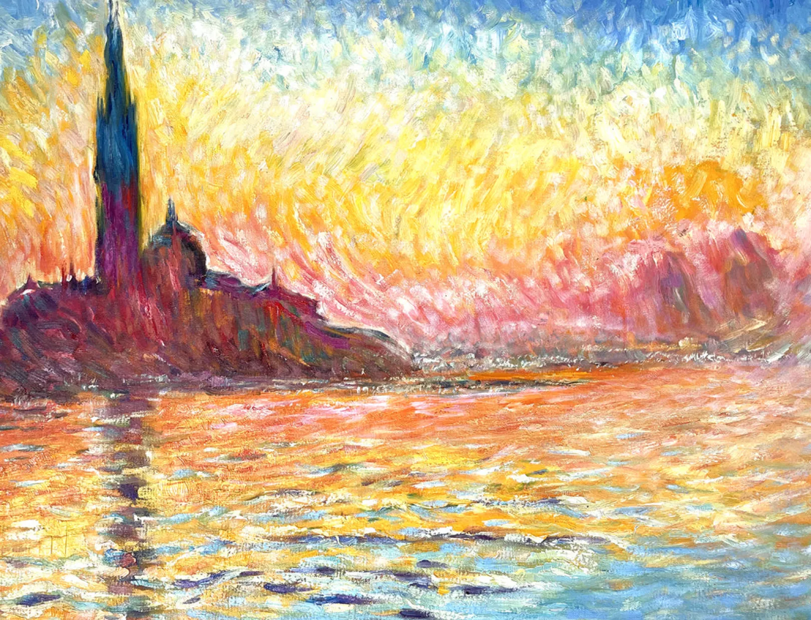 Galerie Mont Monet<Saint-Georges-Majeur in der Abenddämmerung - Claude Monet