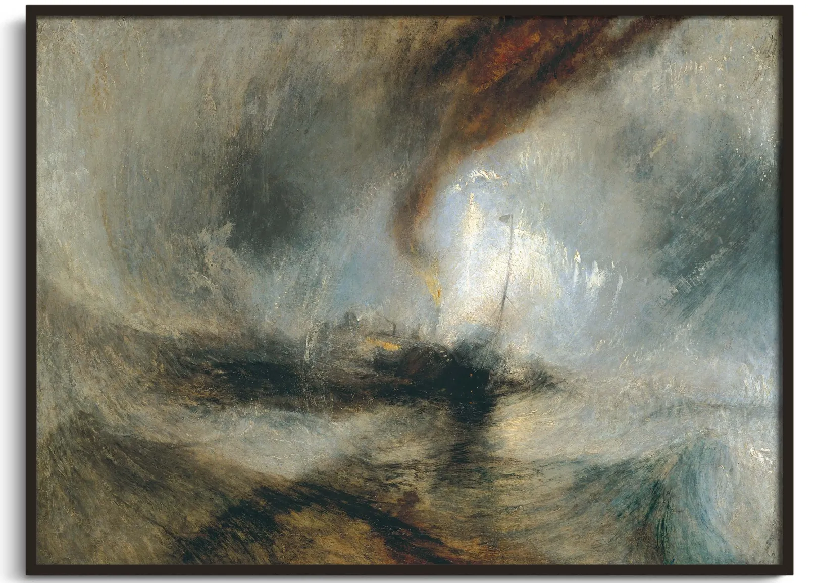 Galerie Mont Turner<Schneesturm - Dampfschiff vor einer Hafenmündung - William Turner