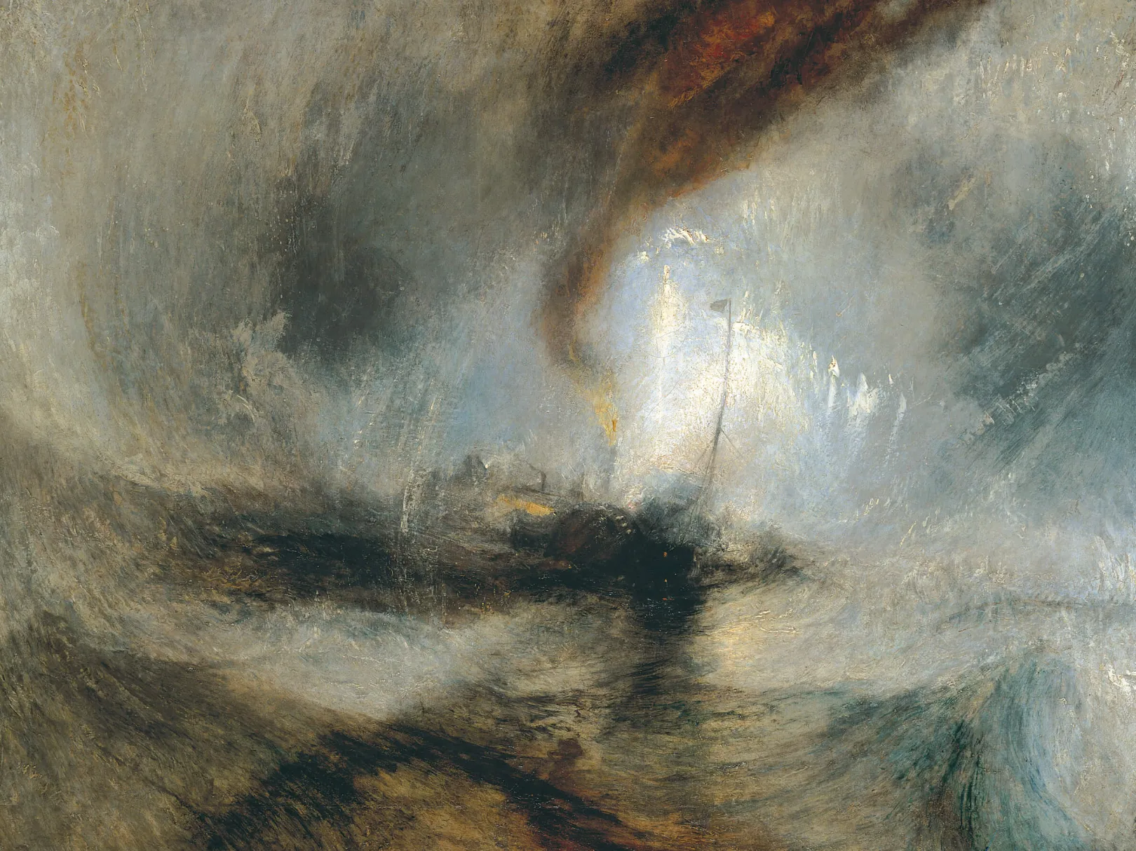 Galerie Mont Turner<Schneesturm - Dampfschiff vor einer Hafenmündung - William Turner