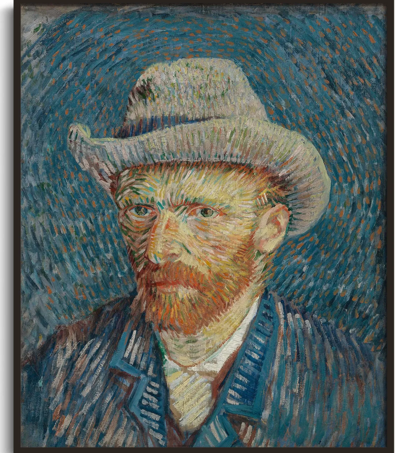 Galerie Mont Van Gogh<Selbstporträt mit grauem Filzhut - Vincent Van Gogh