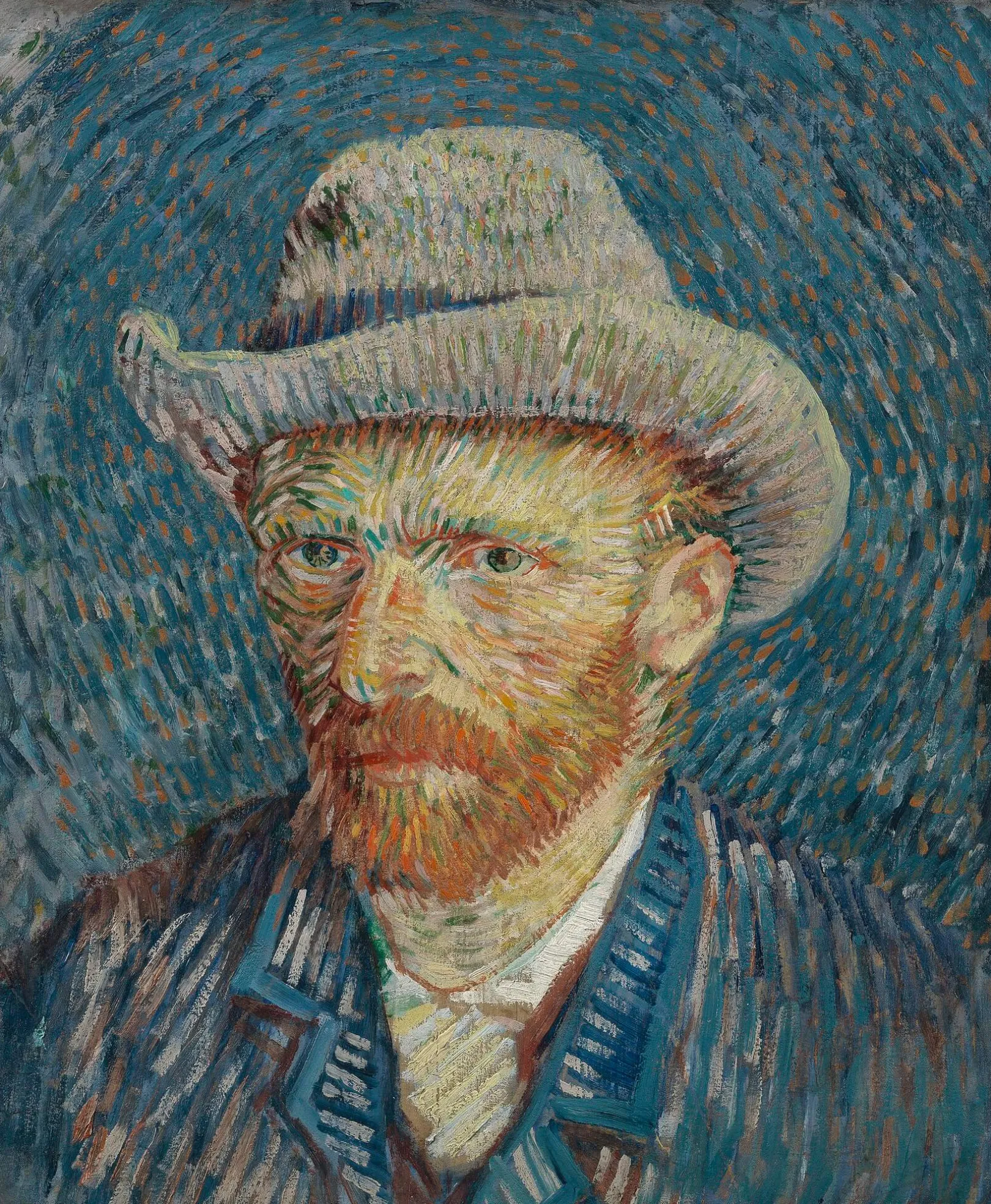 Galerie Mont Van Gogh<Selbstporträt mit grauem Filzhut - Vincent Van Gogh