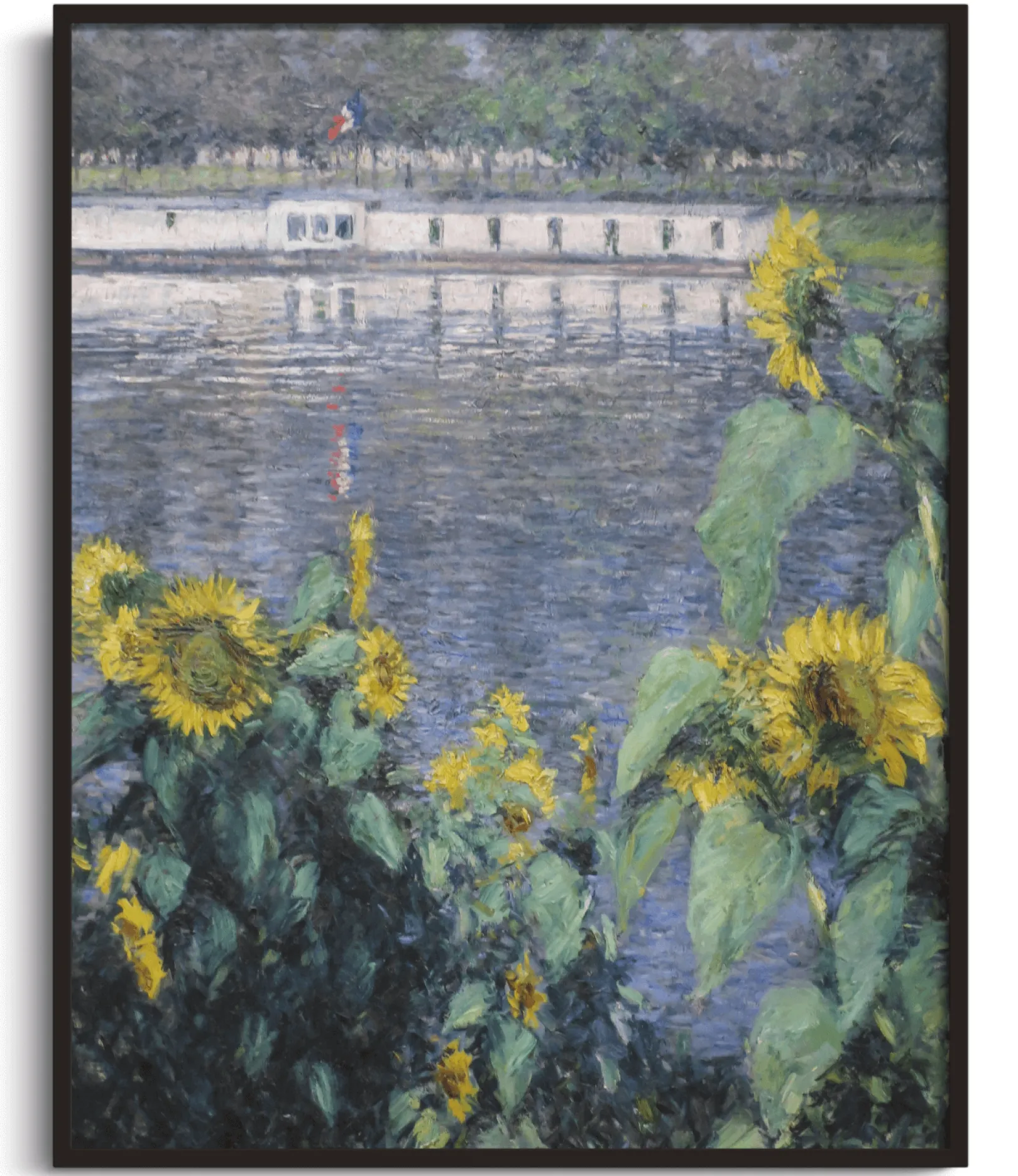 Galerie Mont Caillebotte<Sonnenblumen am Ufer der Seine - Gustave Caillebotte