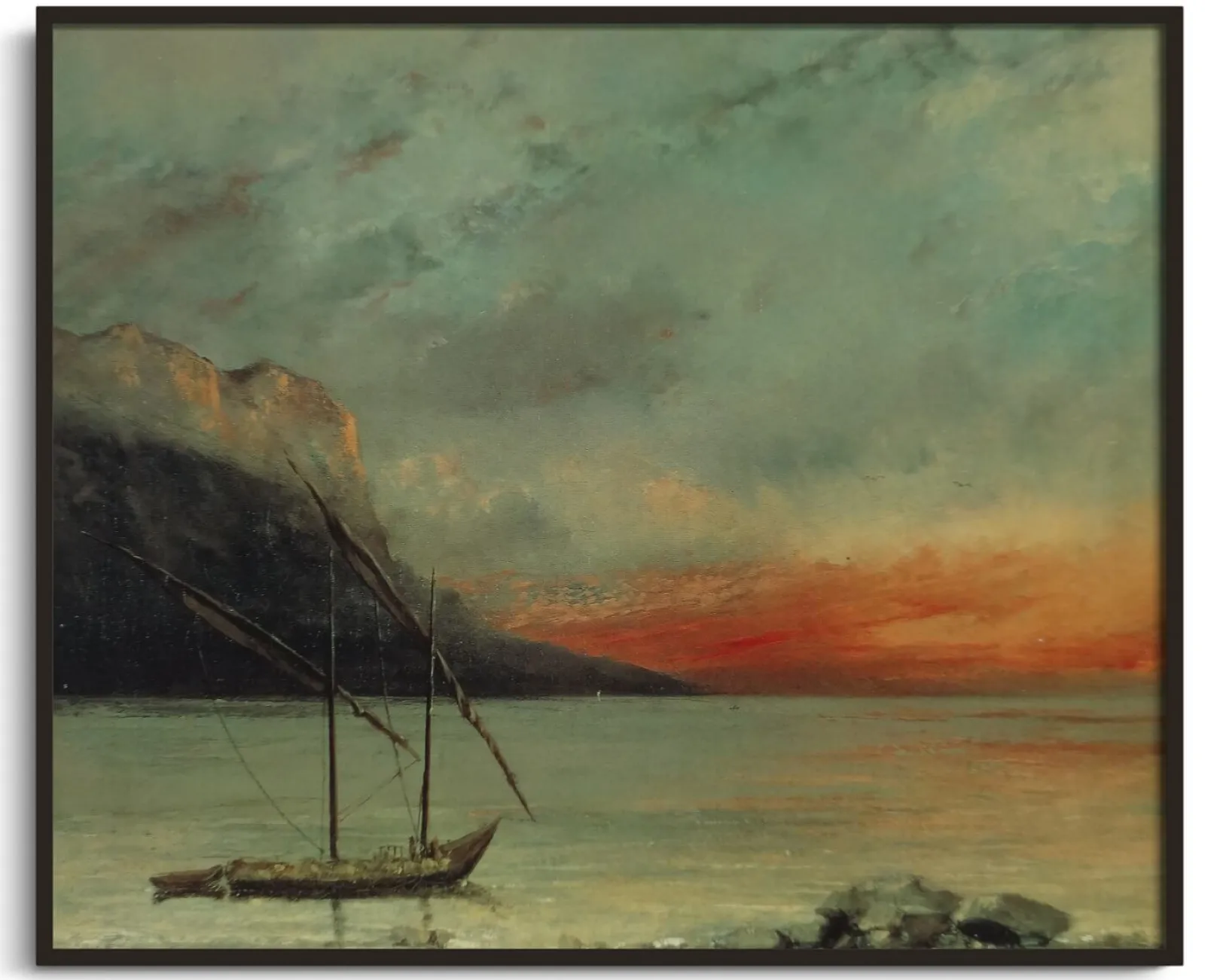 Galerie Mont Courbet<Sonnenuntergang auf dem Genfersee - Gustave Courbet