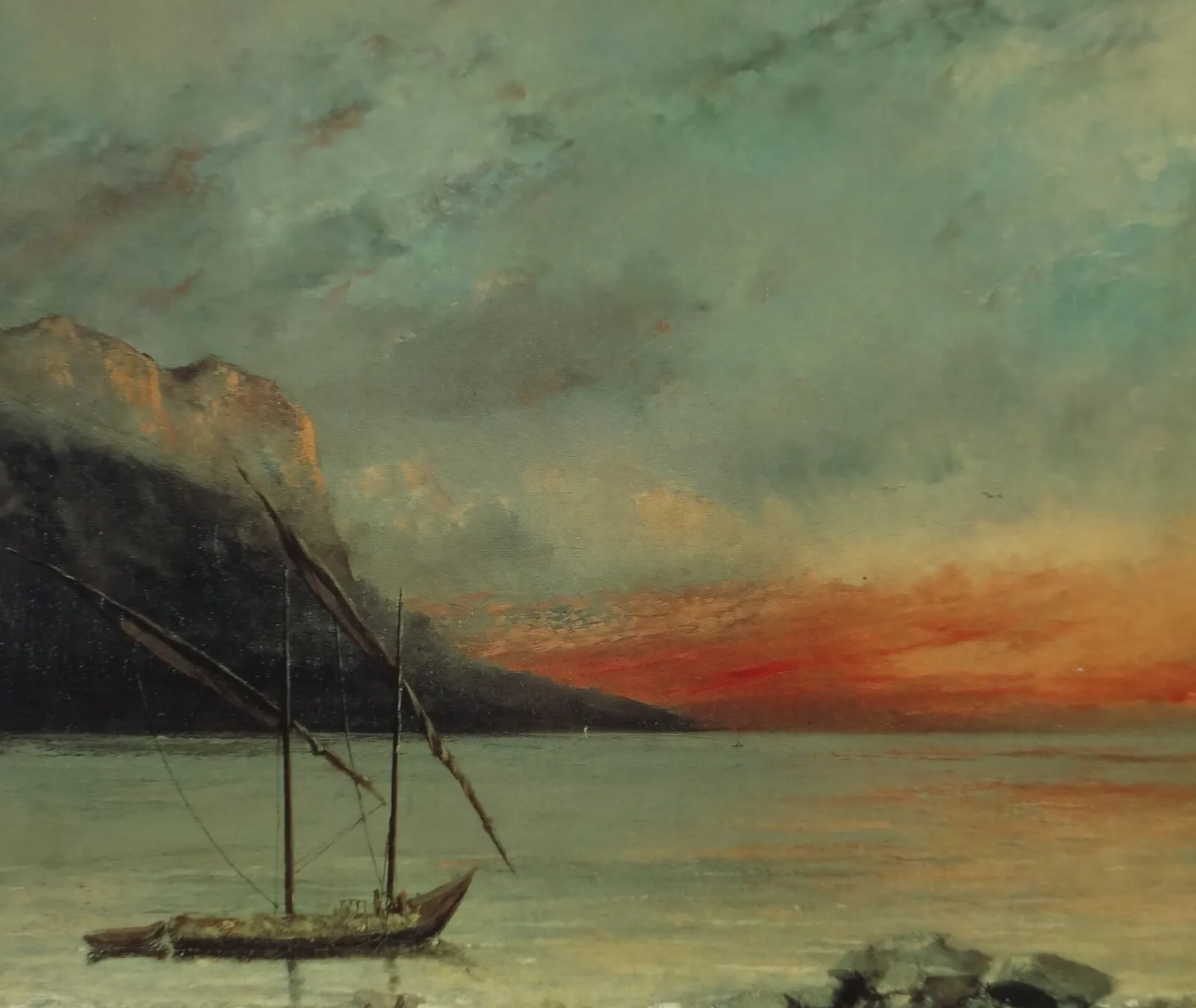 Galerie Mont Courbet<Sonnenuntergang auf dem Genfersee - Gustave Courbet