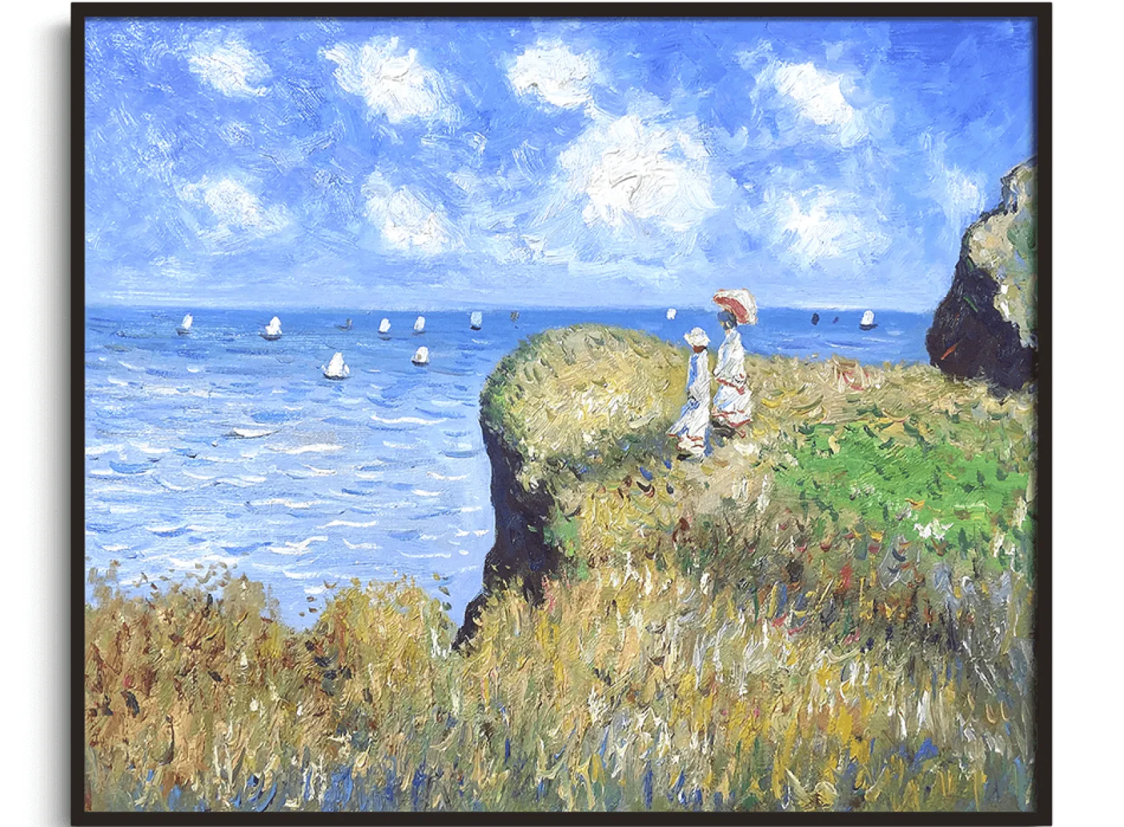 Galerie Mont Monet<Spaziergang auf den Klippen, Pourville - Claude Monet