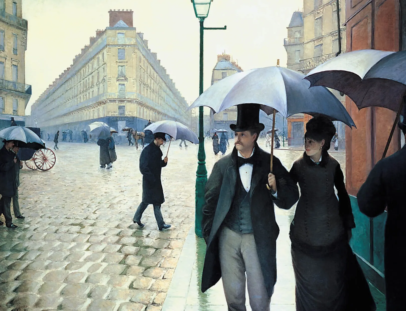 Galerie Mont Caillebotte<Straße von Paris, Regenwetter - Gustave Caillebotte