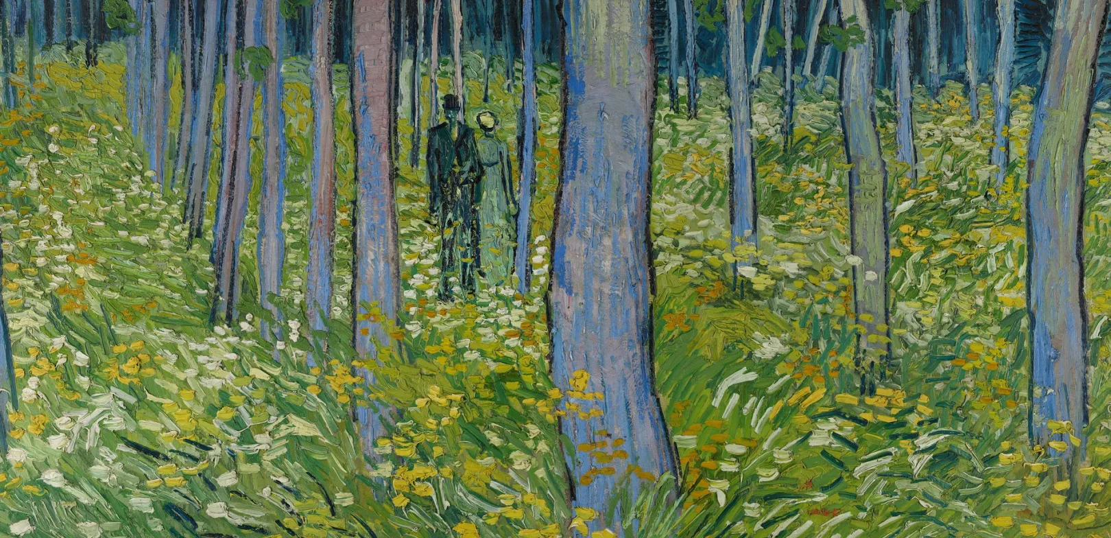 Galerie Mont Van Gogh<Unterholz mit zwei Personen - Vincent Van Gogh