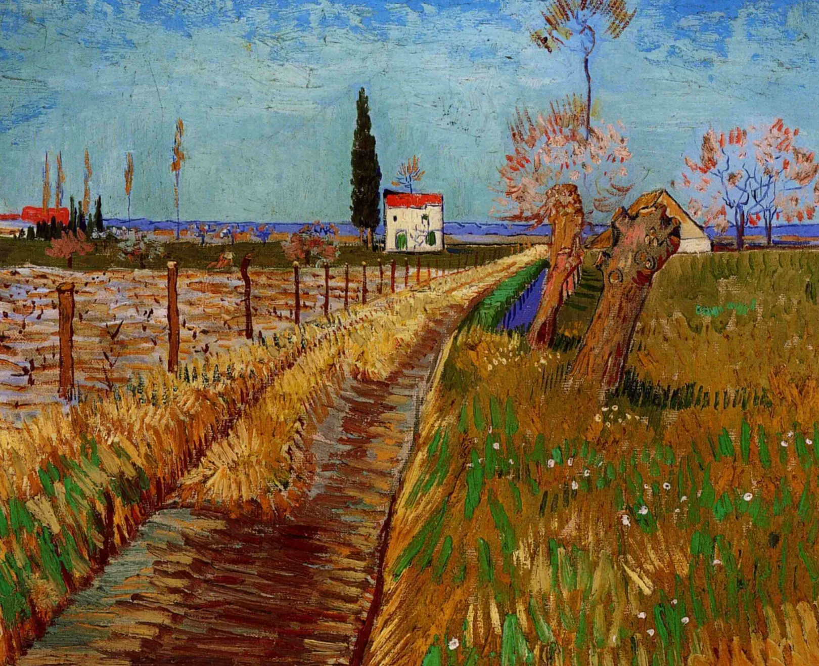 Galerie Mont Van Gogh<Weg durch ein Weidenfeld - Vincent Van Gogh