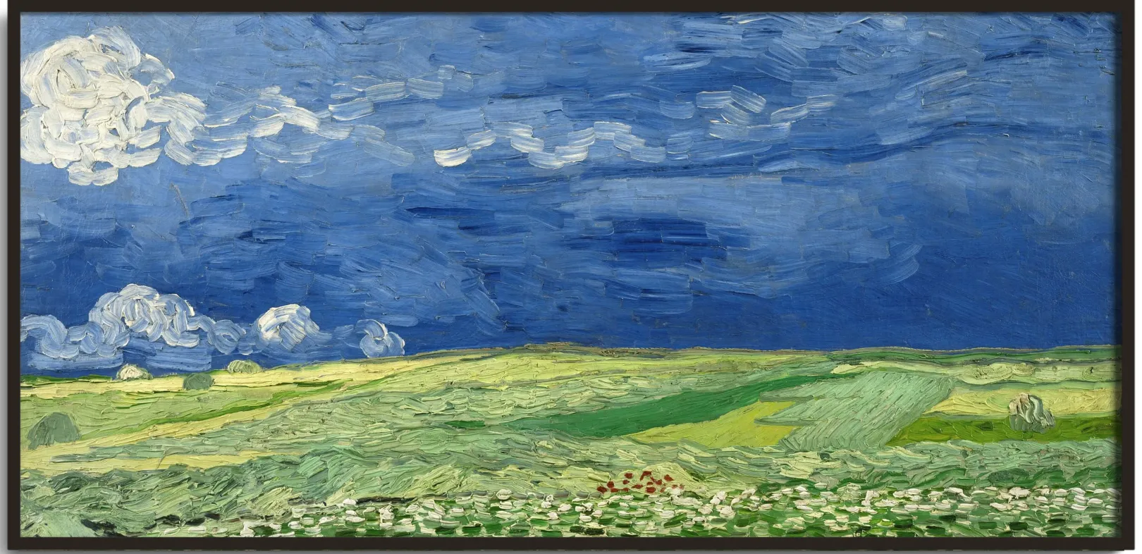 Galerie Mont Van Gogh<Weizenfeld unter Gewitterwolken - Vincent Van Gogh