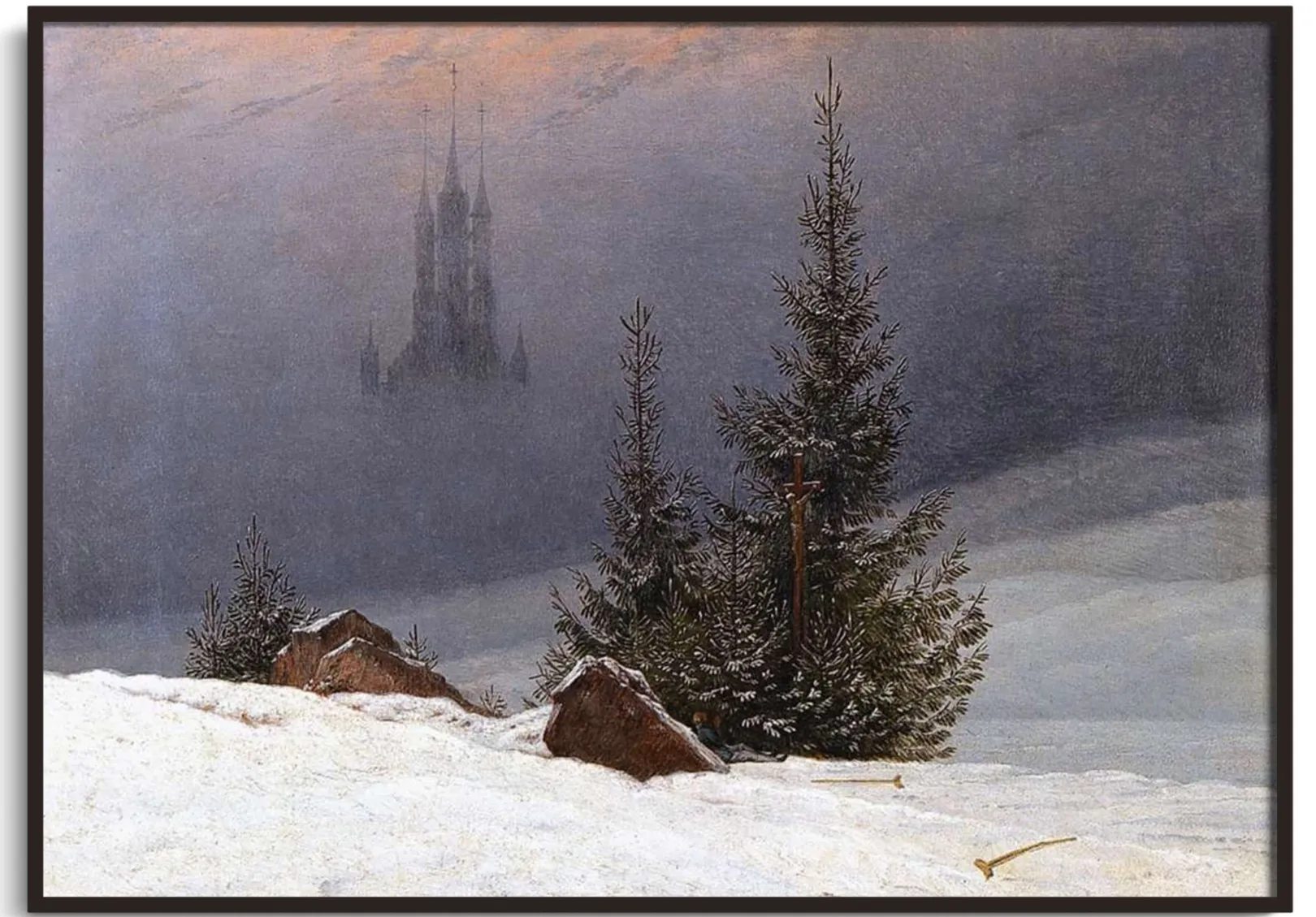 Galerie Mont Friedrich<Winterlandschaft mit Kirche - Caspar David Friedrich